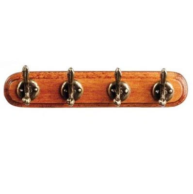 Wall Mount Coat Rack w 4 Hooks s3092 DOLLHOUSE Miniature - Image 1 of 2