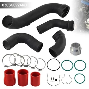 Aluminum Super Charge Pipe Kit For BMW N55 E8X E9X E82 E88 E90 E91 135i 335i Red - Picture 1 of 11
