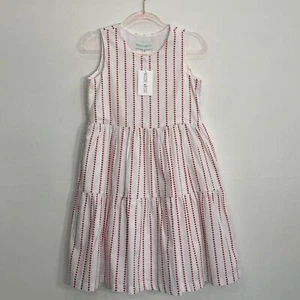 Brooke Wright Poplin Dress Cotton Polka Dot Pockets Women's XS White - Picture 1 of 14