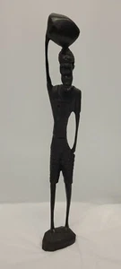 African Carved Wood Figure Tall And Skinny - Picture 1 of 12