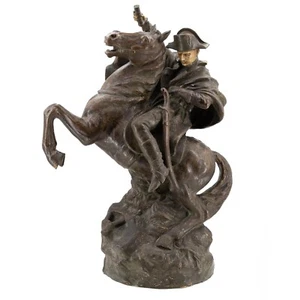 Napoleone su cavallo rampante, terracotta dipinta, epoca '800, Napoleon - Foto 1 di 10
