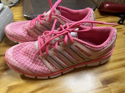 Adidas Running Shoes Womens 9 Pink ClimaCool Low Lace Up Sneakers Great Shape! - Image 1 of 4