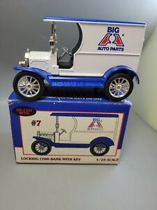 1912 FORD Delivery Car Coin Bank W/Key # 3923 Big A Auto  Die Cast Metal Ertl 