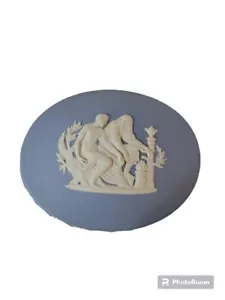 Vintage Wedgewood Lord ovale Schmuckschatulle blau Jasperware - Bild 1 von 9