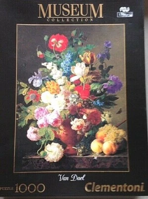 Cuenco de Flores COMP 1000 piezas Puzzle 28x20 Hermosas Flores Fondo Negro Foto 1 de 4