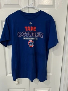 Camiseta de Postemporada Majestic Chicago Cubs 2015 De Colección - L - Excelente Estado - Imagen 1 de 2