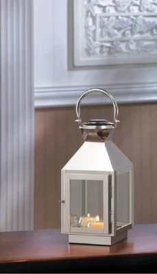 LINTERNA PEQUEÑA DAPPER - 11" DE ALTO - METAL Y CRISTAL Foto 1 de 4