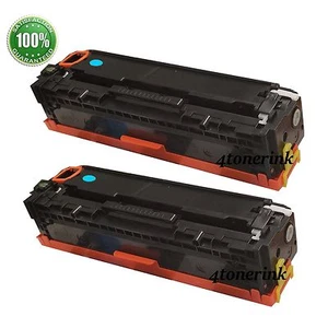 Paquete de 2 cartuchos de tóner para HP CF211A 131A color cian Laserjet Pro M251nw M276nw - Imagen 1 de 2