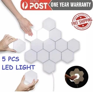 LED Quantum Touch Sensor Modular Smart Wall Light Hexagonal Lamp Bulb Light AUS - Picture 1 of 3