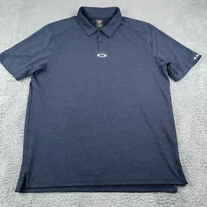 Oakley Shirt Mens 2XL Blue Polo Performance Golf Tennis Breathable Regular Fit - Picture 1 of 9