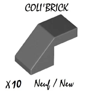 Lego 28192 - 10x Brique pente / Slope 45 2x1 - Gris F. / Dark Bluish Gray - NEUF - Picture 1 of 1