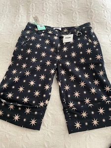 MOSCHINO Navy / White Starburst “ DONNA “ Long Line Shorts BNWT Sz 42 Waist 30” - Picture 1 of 5