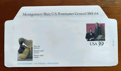 Scott #UC62 Mint AEROGRAMME Letter Sheet 39 CENT 1989 Montgomery Blair  - Image 1 of 2