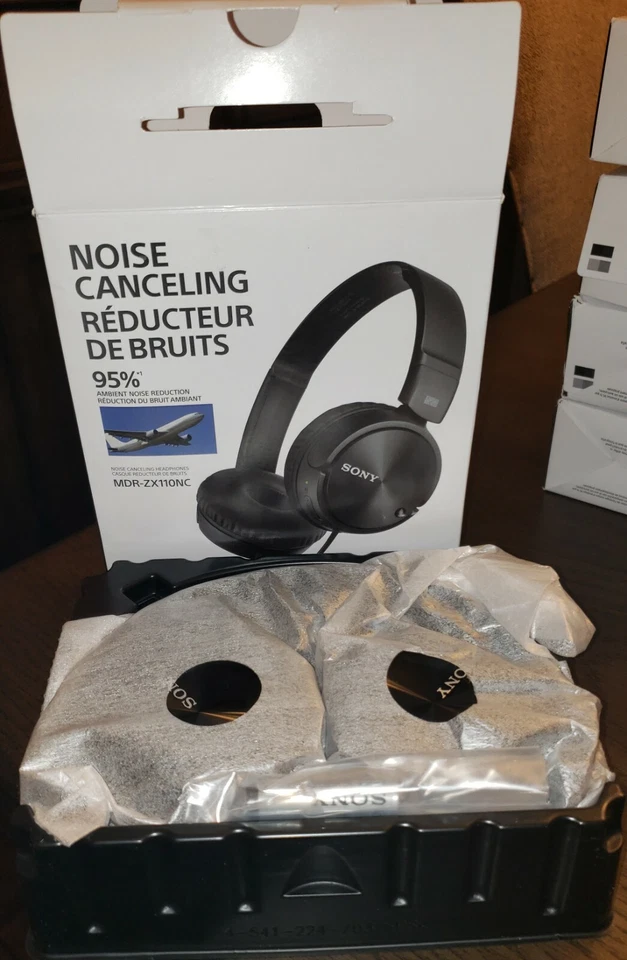 Sony MDR-ZX110NC Noise Canceling Headband Headphones - BLACK - Image 1 of 1