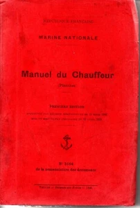 MANUEL DU CHAUFFEUR PLANCHES MARINE NATIONALE 1926 - Picture 1 of 1