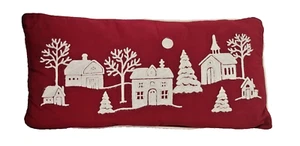 Peaceful Village Pillow Christmas Large Decorative Throw 10x22" C&F Indoor Decor - Picture 1 of 6