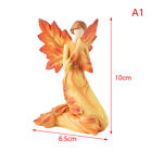Autumn Maple Leaf Angel Wing Angel Figurines Desktop Ornaments Resin Sculptur GS