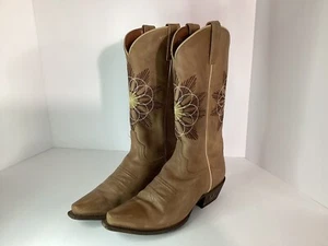 Botas Eight Second Angel talla 7.5 Western Vaquera Marrón Envejecido Punta - Imagen 1 de 16