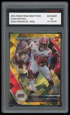 ELIJAH MITCHELL 2021 PANINI PRIZM GOLD ICE 1ST GRADED 10 ROOKIE CARD RC 49ERS