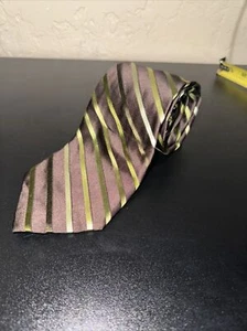 Express Design Studio Tie - 3.5 Black Striped Silk Necktie - Men's Classic - Picture 1 of 7