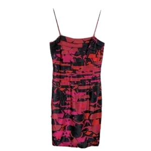 JS Collections 12 Satin Tiered Sheath Dress - Picture 1 of 8