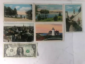 5 postales vintage - varios monumentos y vistas panorámicas de Massachusetts - 4 - Imagen 1 de 2