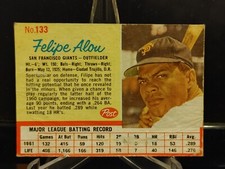Felipe Alou 1962 Post Cereal - Hand Cut #133 - San Francisco Giants - EX - A 