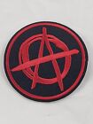 Anarchy Circle A Round Embroidered Patch Never Used Red Black
