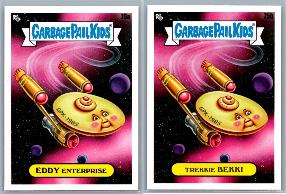 Star Trek GPK 2-Card Spoof Parody Set 2024 Topps Garbage Pail Kids - Image 1 of 3
