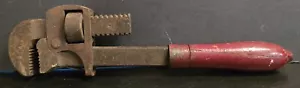 Llave de tubo mono vintage Stillson 14" con mango de madera - antigua - Imagen 1 de 7