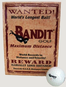 BANDIT MAXIMUM DISTANCE GOLF BALLS [1 Dozen] USGA Non Conforming Illegally Long - Picture 1 of 3