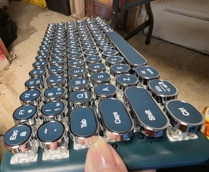 BOW G502 Keyboard Turquoise Color Opened Box New Unused Beautiful Item - Picture 1 of 8