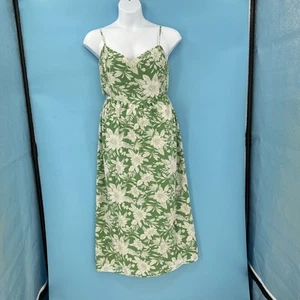 American Eagle Dress Womens XL Floral Cutout Midi Sundress Linen Blend Summer - Picture 1 of 12