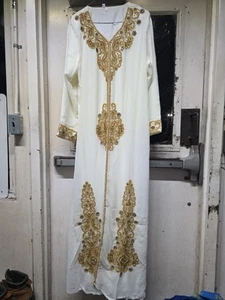 Marokkanischer Stil Kaftan Arabisch Partykleidung Abaya Hand Perlen Kaftan Kleid - Bild 1 von 11