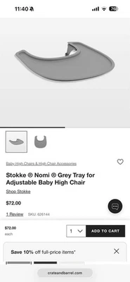 Bandeja Stokke para Nomi ~ Gris Foto 1 de 4