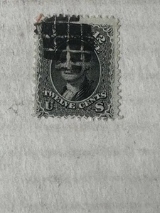 US Stamp Scott # 69 Black 12 Cent Washington - Used - Picture 1 of 7