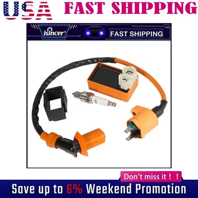 Bobina de encendido Performance Racing bujía caja CDI GY6 50cc 125cc-150cc scooter Foto 1 de 4