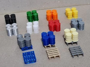 Nuevo Paquete de 20 Barriles de Tambor de Aceite 5 Paletas Escala 1:50 Diorama Modelo Ferrocarril - Imagen 1 de 6