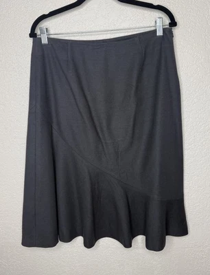 Nicole Farhi Skirt Womens US 12 Midi Wool Cashmere Gray Skirt Made Italy D1 - Image 1 of 4