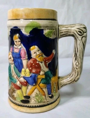 Vtg 1960s German Style Ceramic Beer Stein Mug Made in Japan 7in Hand painted - Image 1 of 4