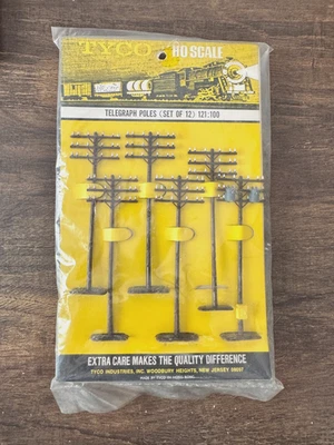Пластиковые телеграфные столбы в масштабе TYCO HO (набор из 12) - Изображение 1 из 2