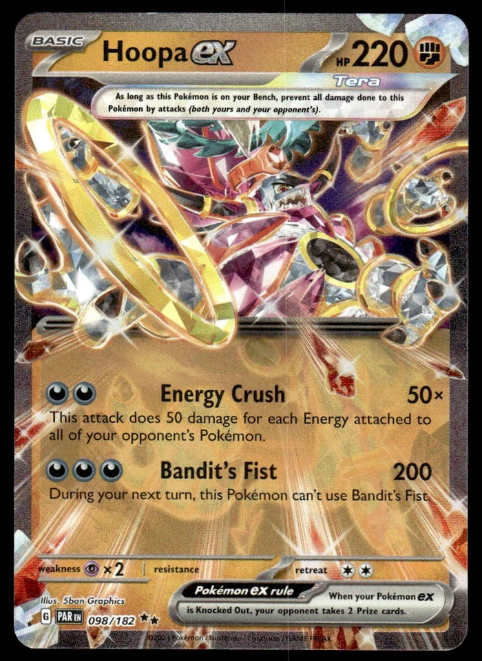 Pokemon TCG SV04: Paradox Rift #098/182 Hoopa ex NM - Image 1 of 2