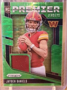 Jayden Daniels 2024 Panini Prizm Neon Green Pulsar Prem. Jerseys #PJ-JDS Wash.Co - Bild 1 von 3
