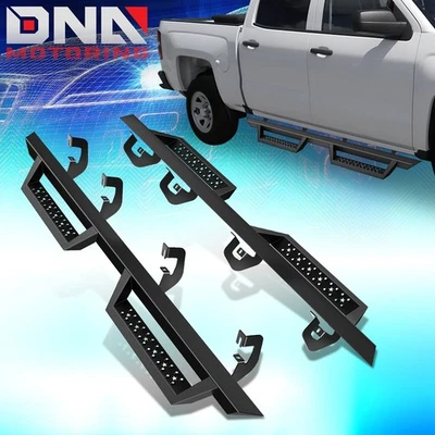 For 2007-2019 Sierra Silverado Crew Cab 4.5" Step Nerf Bar Running Board Black - Image 1 of 4