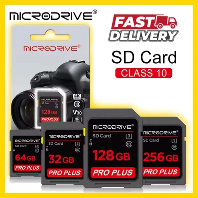 SD Card 16GB 32GB 64GB 128GB 256GB Class 10 SDHC SDXC C10 Full Size Flash SD - Image 1 of 4