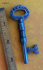 Alter Skelett MEISTERSCHLÜSSEL selten ORIGINAL antik viktorianisch Krankenhaus Asyl Schlüssel Echtheitszertifikat - Bild 1 von 3