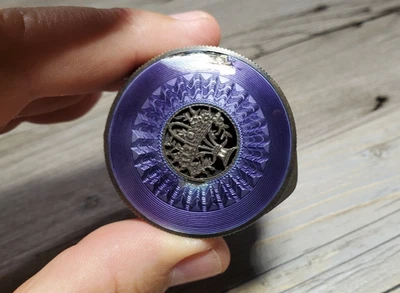 Austria Art Nouveau Guilloche Esmalte Wiener Werkstatte 935 Caja Baratija Plata Foto 1 de 4