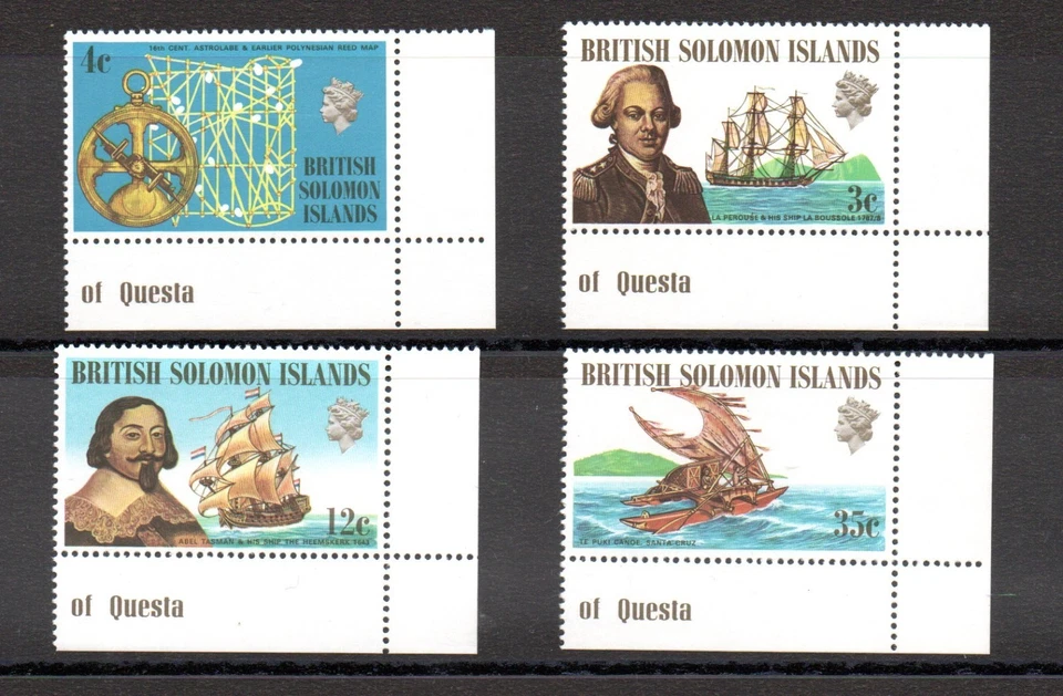 所罗门群岛 1971 年套装船只/海军邮票 ( 米歇尔 201/04) 漂亮全新邮票 — 第 1/1 张图片