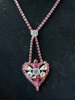 Collar Corazón Estrás Firmado Nicky Butler Difícil de Encontrar Diseño Pasarela Glamour Vibrante Wow Foto 1 de 4