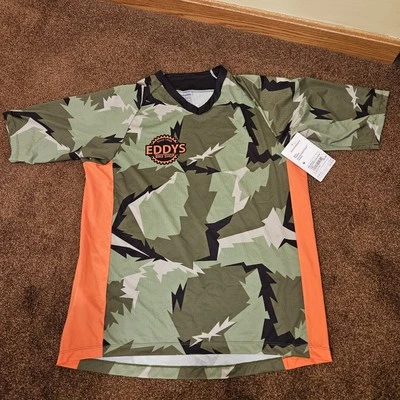 BONTRAGER NWT Eddy's Bike Shop Loose Fit Tech Tee Cycling shirt Men's M CAMO New - Image 1 of 4